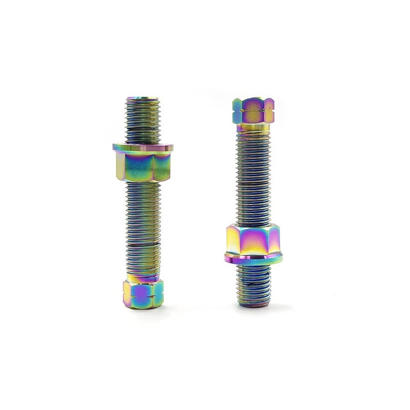PROOTOM Motorcycle Titanium Alloy Chain Adjuster Bolt 1 Pair M8*1.25 Motocross for CRF WRF YZF KXF RMZ Dirt Bike (M8 Phantom) - Image 3